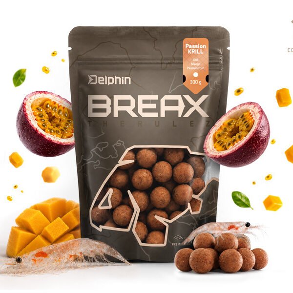 Boilies Delphin BreaX / PassionKRILL Pakuotė 300gr. Dydis 20mm.