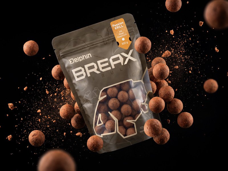 Boilies Delphin BreaX / PassionKRILL Pakuotė 300gr. Dydis 20mm. - Image 2