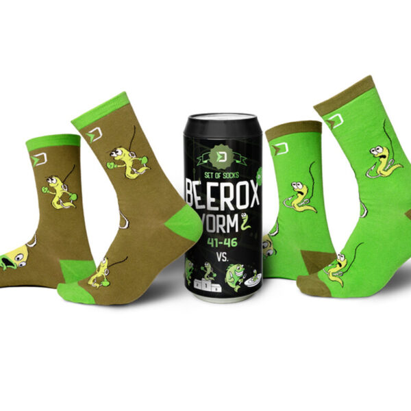 Set of socks in a can Delphin BEEROX WORM
